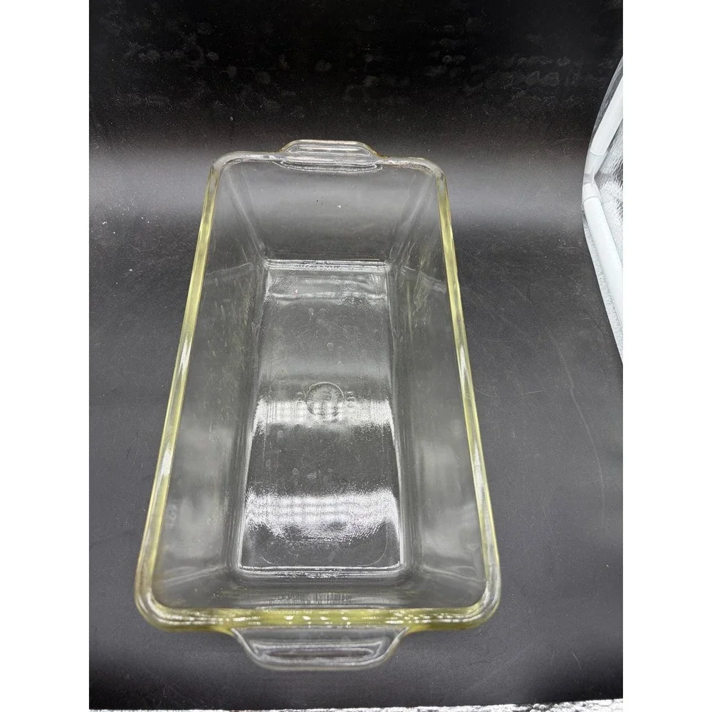 Vintage Pyrex Clear Glass Loaf Pan 212 TM REG US PAT OFF Rectangular Baker 1.5QT